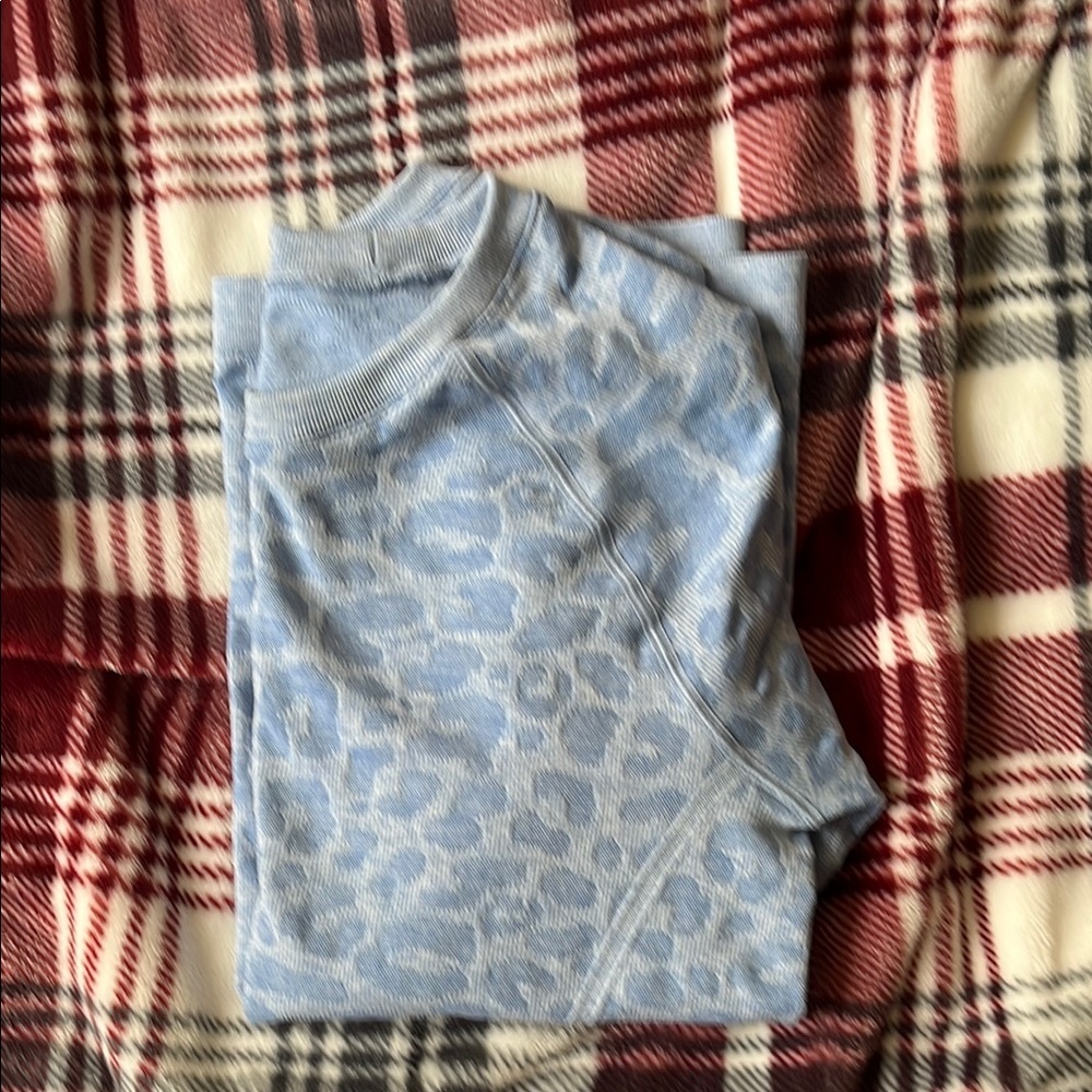 Blue Patterned Long Sleeve Top - Picture 5 of 5